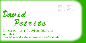 david petrits business card